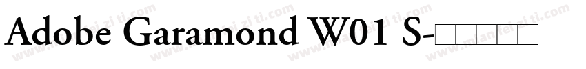 Adobe Garamond W01 S字体转换